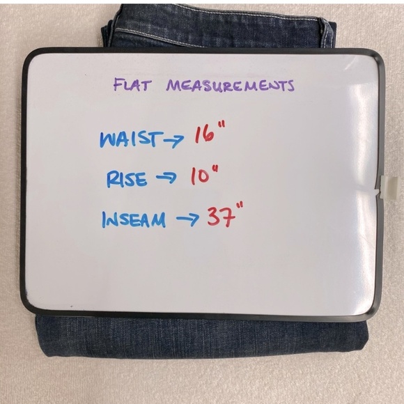 Wrangler Q Baby Med Dark Wash Mid Rise Straight Leg Jeans 9/10 - Picture 13 of 15